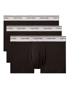 Balance Cotton Stretch Trunks 3 Pack in Black