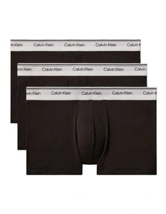 Balance Cotton Stretch Trunks 3 Pack in Black