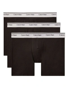 Balance Cotton Stretch Boxer Briefs 3 Pack in Black