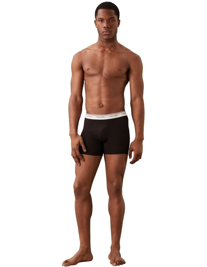 Balance Cotton Stretch Boxer Briefs 3 Pack in Black image 2