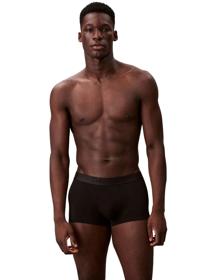 CK Black Low Rise Trunks 3 Pack in Multi image 4