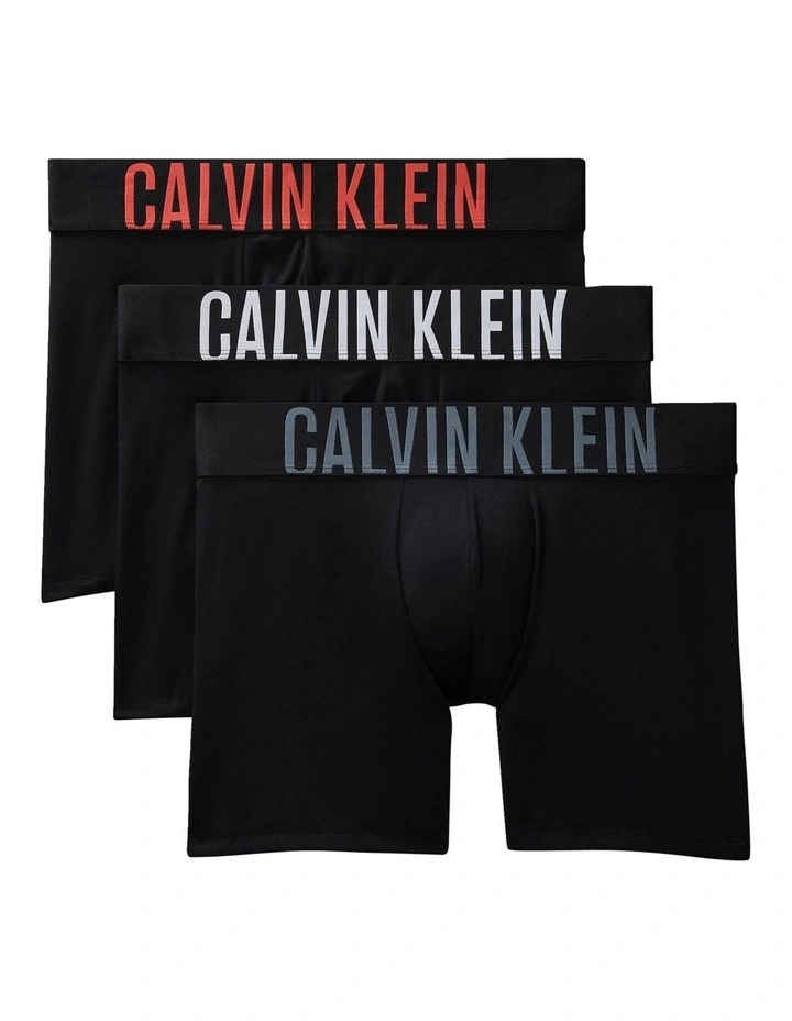 Intense Power Micro Boxer Briefs Pack Of 3 in Black image 1