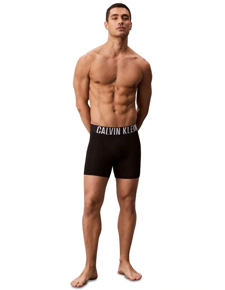 Intense Power Micro Boxer Briefs Pack Of 3 in Black image 2