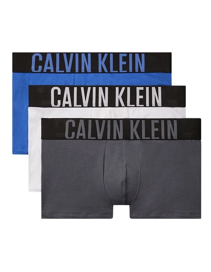 Intense Power Cotton Trunks 3 Pack in Multi image 1