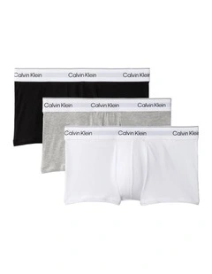 Icon Cotton Low Rise Trunks 3 Pack in Multi