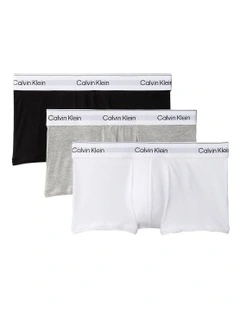 Icon Cotton Low Rise Trunks 3 Pack in Multi