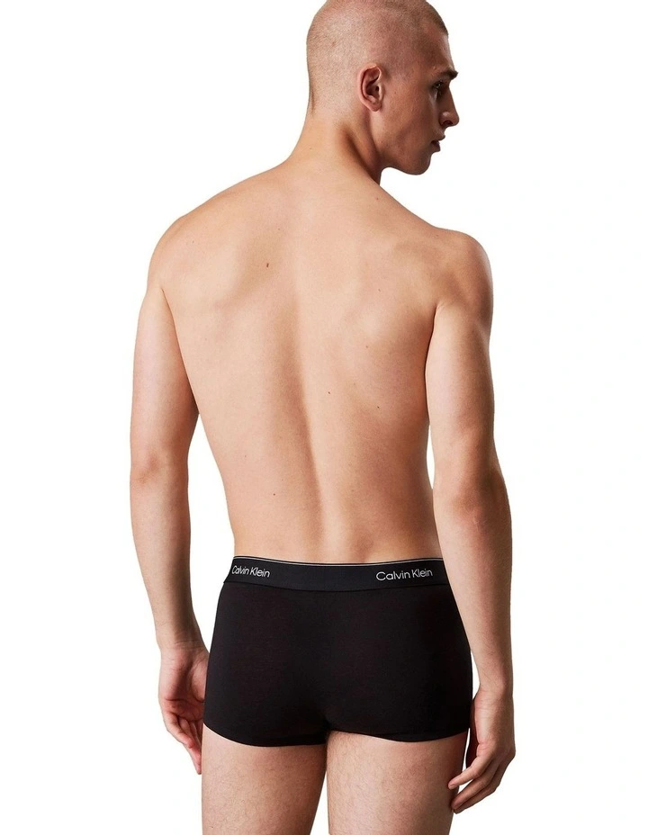 Icon Cotton Low Rise Trunks 5 Pack in Black image 4