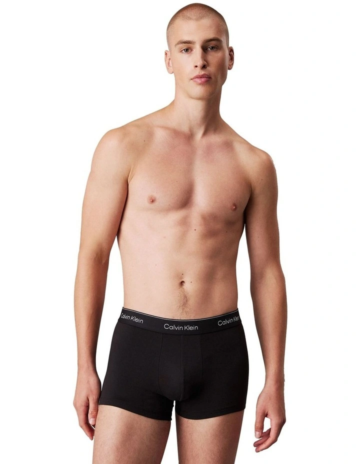 Icon Cotton Trunks 5 Pack in Black image 2
