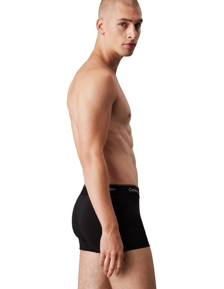 Icon Cotton Trunks 5 Pack in Black image 3