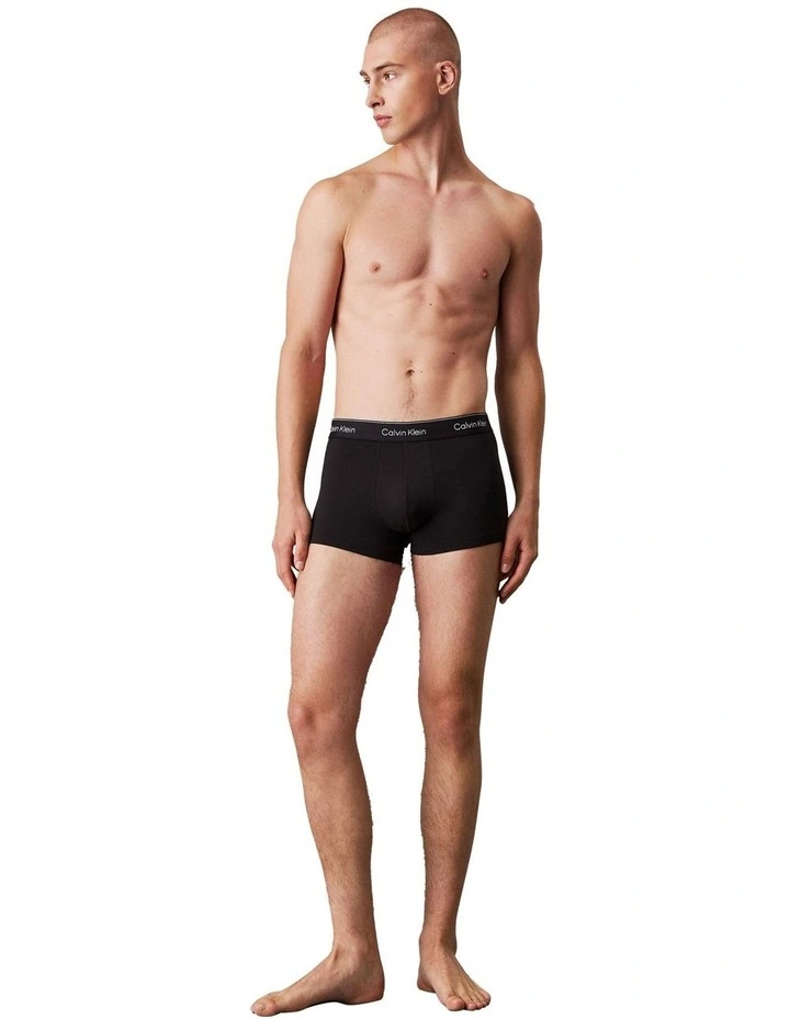 Icon Cotton Trunks 5 Pack in Black image 4