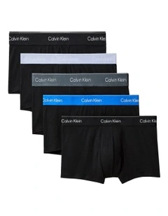 Icon Cotton Low Rise Trunks 5 Pack in Multi