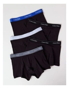 Icon Cotton Trunks 5 Pack in Black