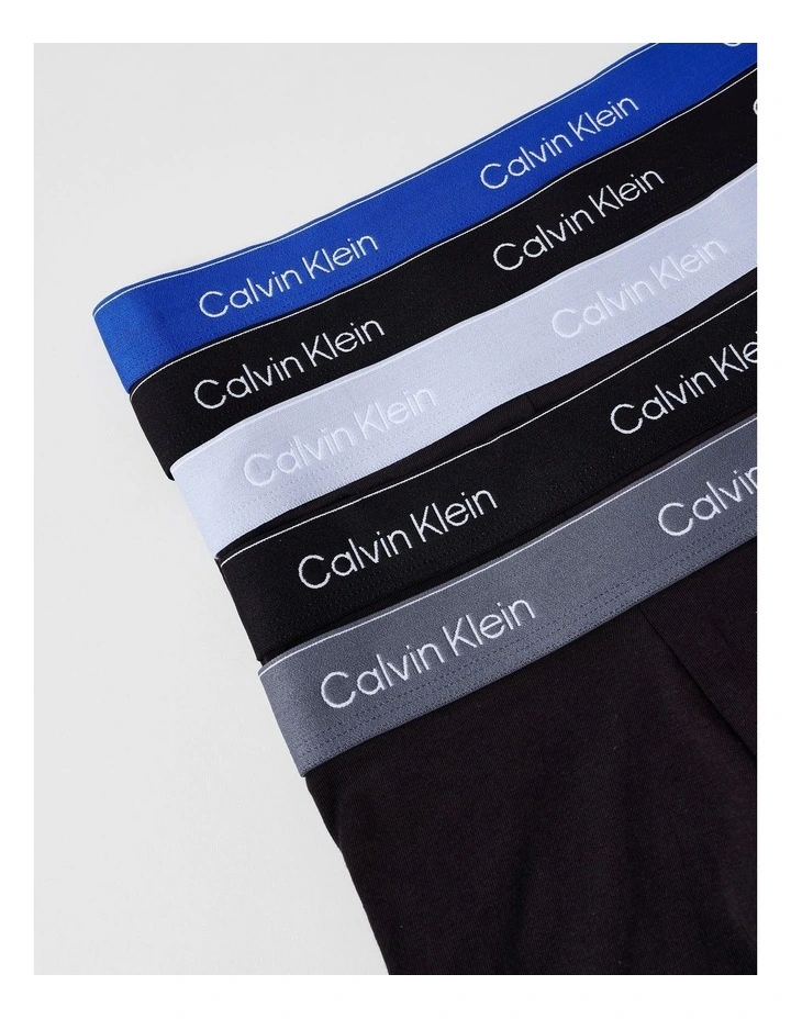Icon Cotton Trunks 5 Pack in Black image 2
