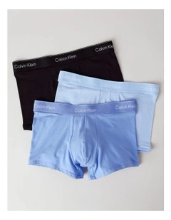 Icon Cotton Trunks 3 Pack in Multi