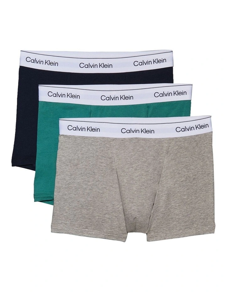 Icon Cotton Trunks 3 Pack in Multi image 1