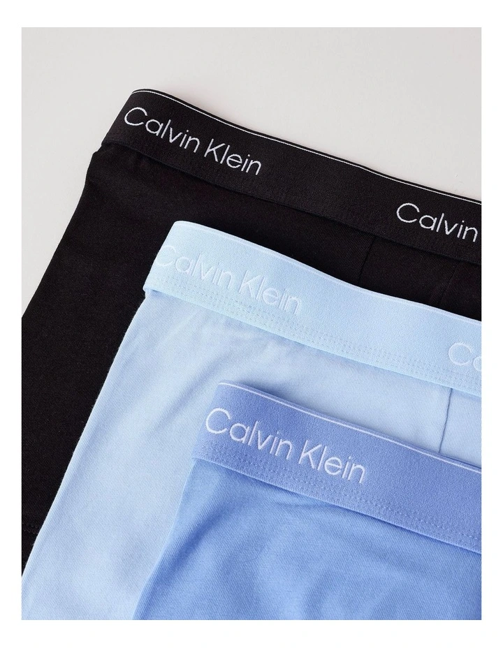 Icon Cotton Trunks 3 Pack in Multi image 2