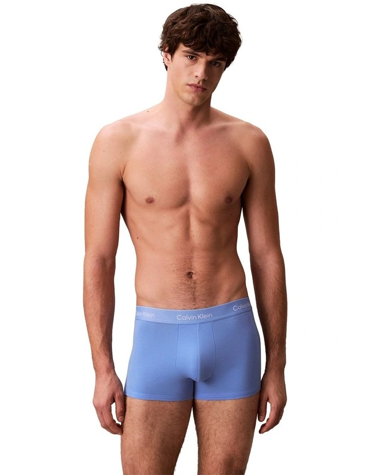 Icon Cotton Trunks 3 Pack in Multi image 2