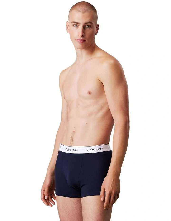 Icon Cotton Trunks 3 Pack in Multi image 2