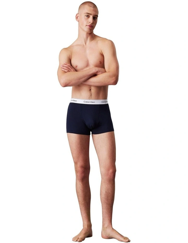 Icon Cotton Trunks 3 Pack in Multi image 3