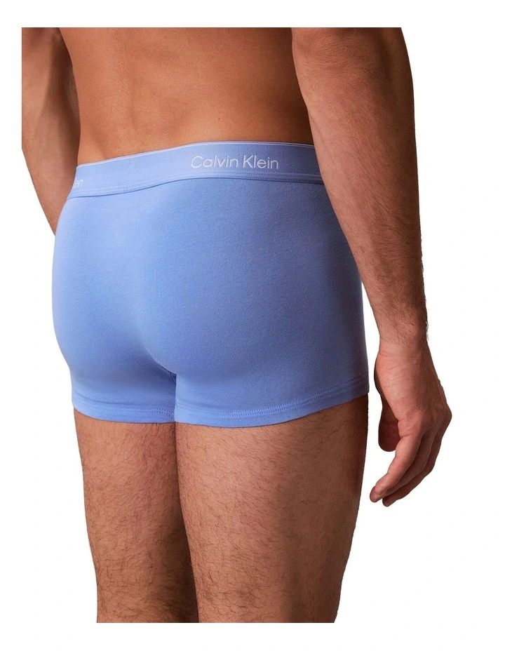Icon Cotton Trunks 3 Pack in Multi image 4