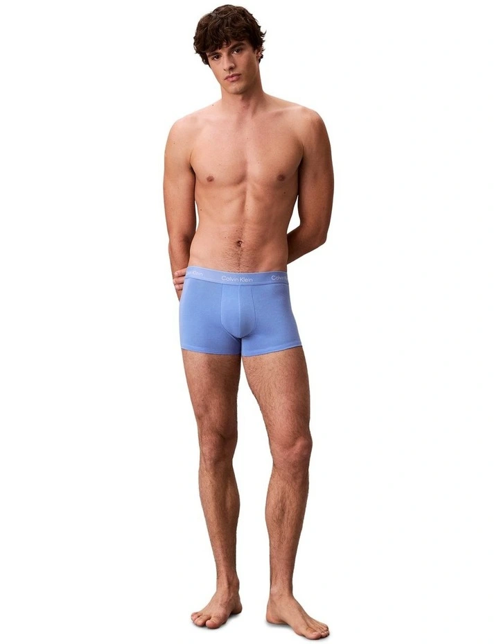 Icon Cotton Trunks 3 Pack in Multi image 6