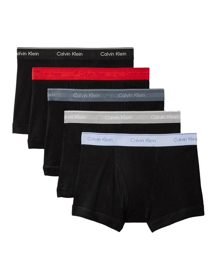 Cotton Trunks 5 Pack in Multi image 1
