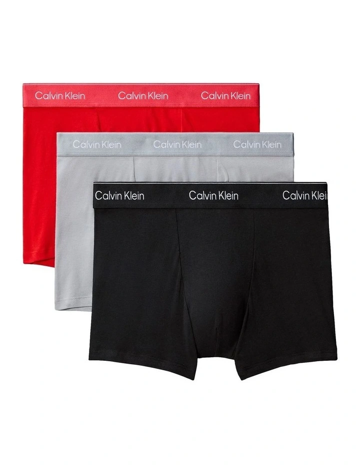 Icon Cotton Stretch Relaxed Trunk 3 Pack in Multi image 1