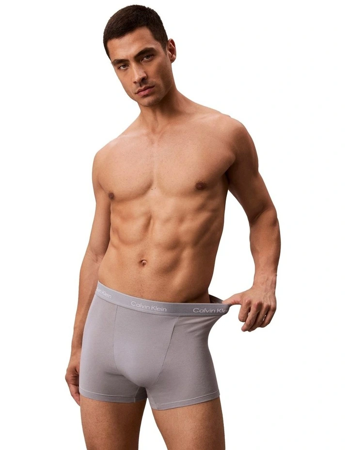 Icon Cotton Stretch Relaxed Trunk 3 Pack in Multi image 4