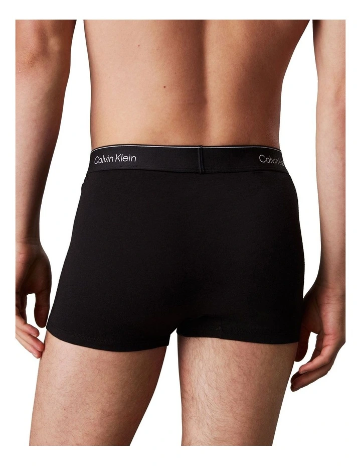 Icon Cotton Stretch Relaxed Trunk 3 Pack in Black image 5