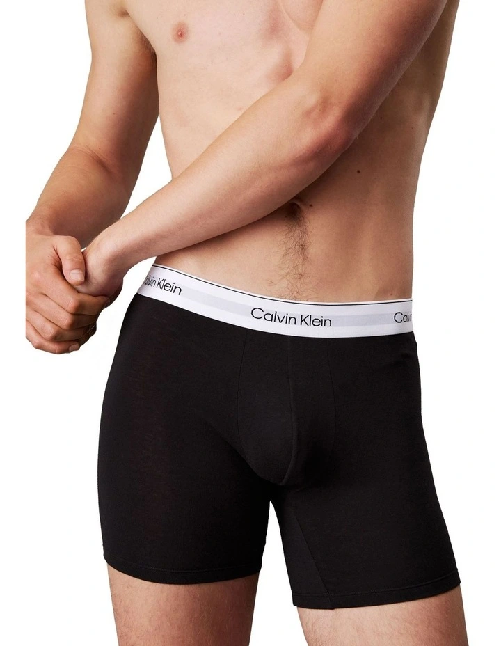 Icon Cotton Stretch Relaxed Trunk 3 Pack in Multi image 5