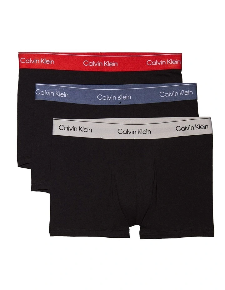 Icon Cotton Stretch Trunk 3 Pack in Multi image 1