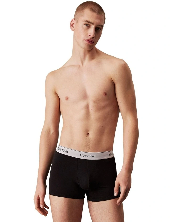 Icon Cotton Stretch Trunk 3 Pack in Multi image 4