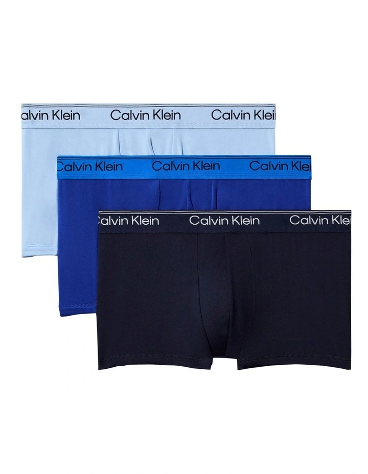 Icon Microfibre Stretch Low Rise Trunk 3 Pack in Multi image 1