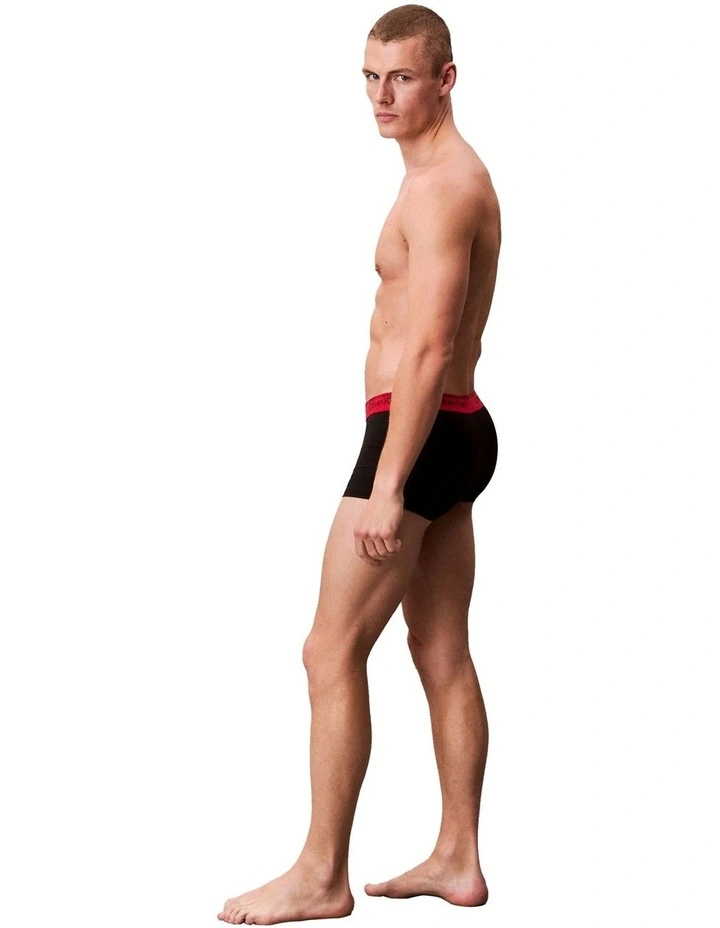 Icon Microfibre Stretch Low Rise Trunk 3 Pack in Multi image 5