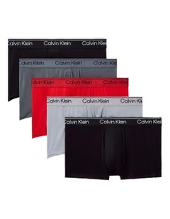 Icon Microfibre Stretch Low Rise Trunk 5 Pack in Multi