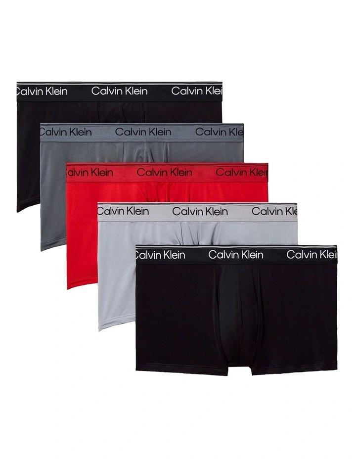 Icon Microfibre Stretch Low Rise Trunk 5 Pack in Multi image 1