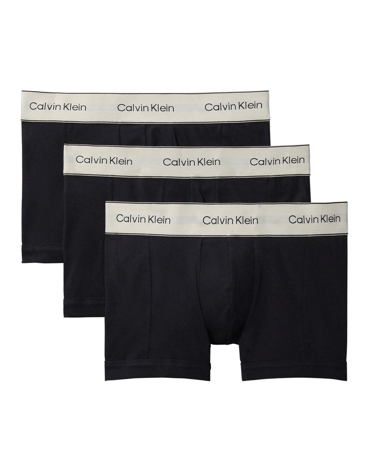 Heritage Cotton Trunk 3 Pack in Black image 1