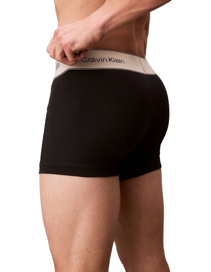 Heritage Cotton Trunk 3 Pack in Black image 3