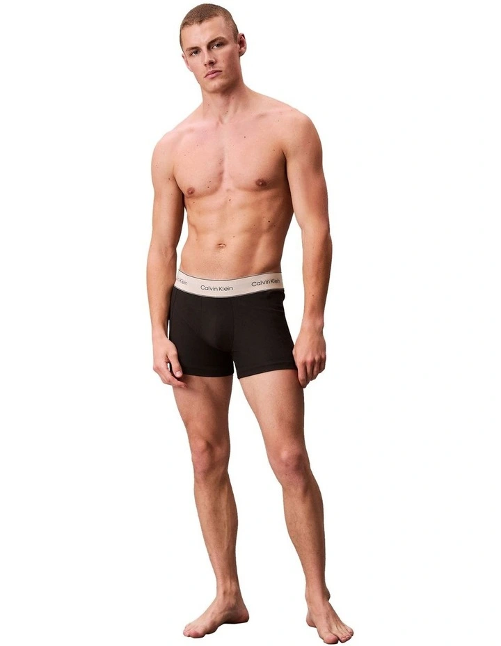 Heritage Cotton Trunk 3 Pack in Black image 4