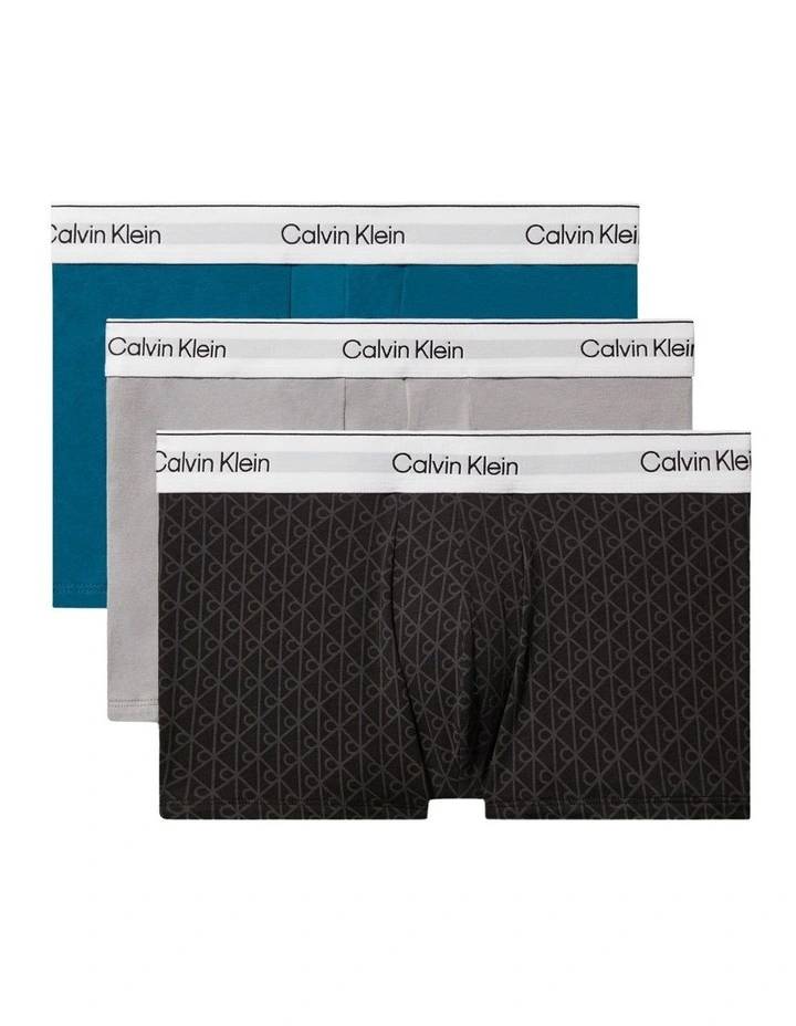 Icon Cotton Stretch Trunk 3 pack in Multi image 1