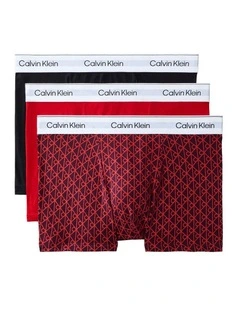 Icon Cotton Stretch Relaxed Trunk 3 Pack in Multi