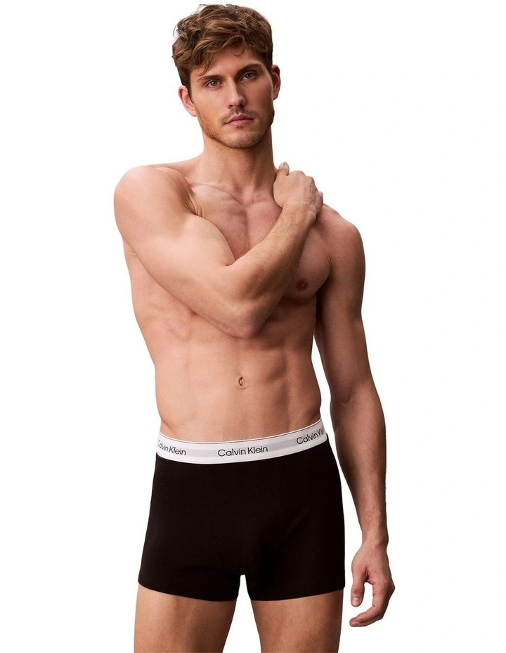 Icon Cotton Stretch Relaxed Trunk 3 Pack in Multi image 4
