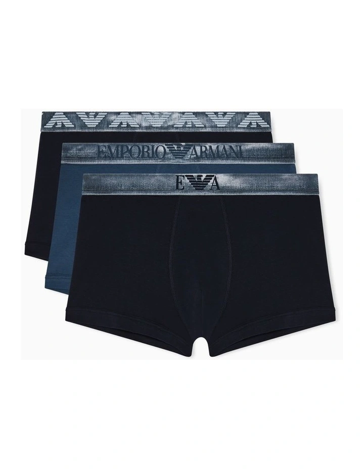 Metalic Logo Trunks 3 Pack in Multi image 1