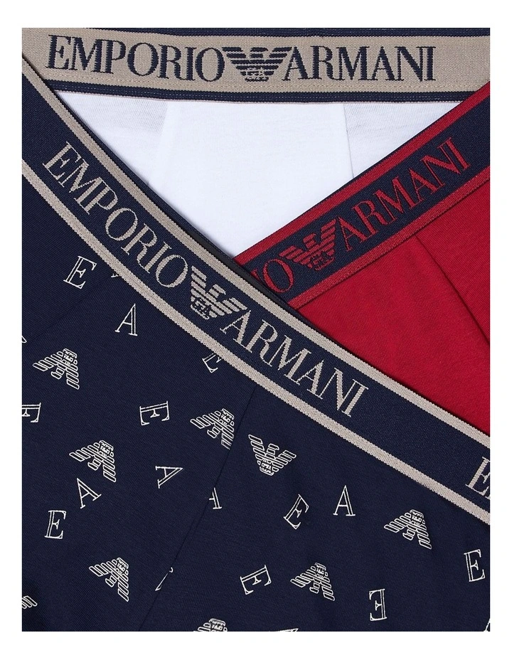 Core Logoband Print Trunks 3 Pack in Multi image 4