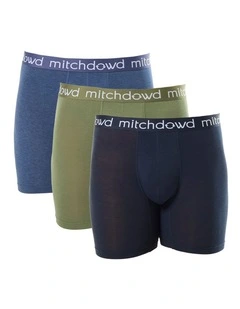 Long Leg Bamboo Trunks 3 Pack in Multi