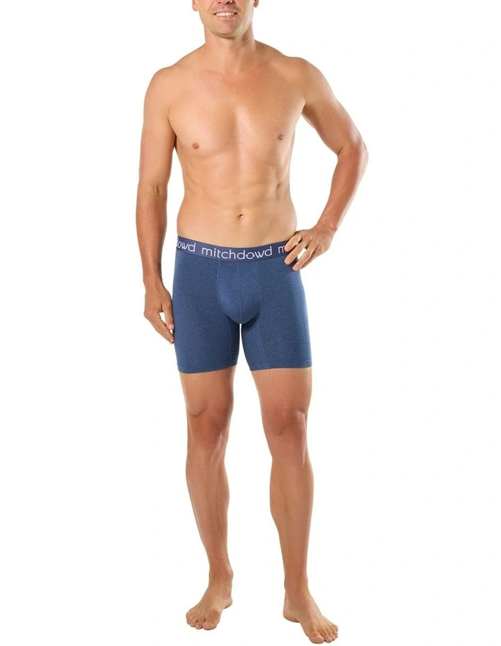 Long Leg Bamboo Trunks 3 Pack in Multi image 5
