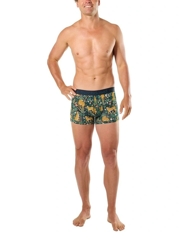 Leopard Bamboo Trunks 2 Pack in Green image 5