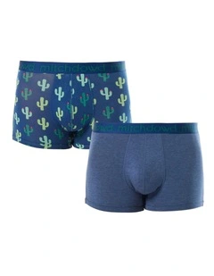 Prickly Fella Bamboo Trunks 2 Pack Multi