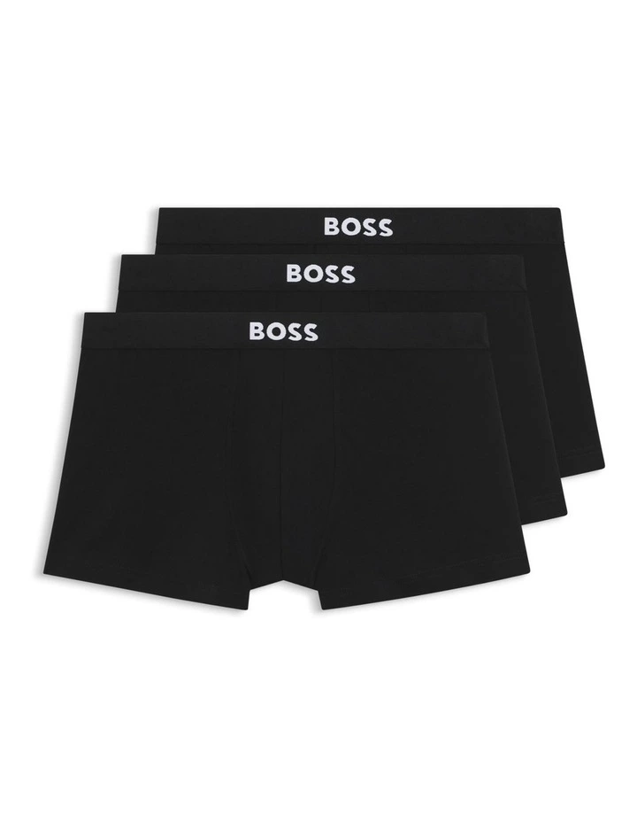 3 Pack Boss One Trunks in Black image 1