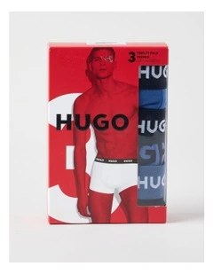 Triplet Cotton Stretch Trunks 3 Pack in Multi